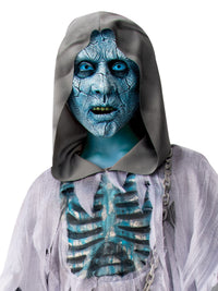 WHITE DEMON HOODED ROBE COSTUME, CHILD - L - Back