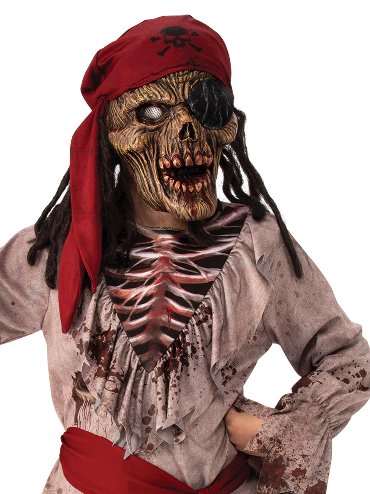 SKELETON PIRATE COSTUME, CHILD - Back