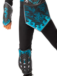 BLUE DRAGON NINJA COSTUME, CHILD - S - Side