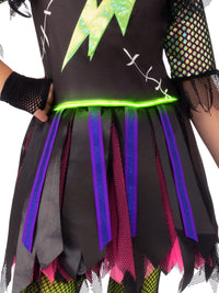 FRANKIE GIRL LIGHT UP COSTUME, CHILD - L - Side