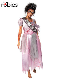 ZOMBIE PROM QUEEN COSTUME, ADULT - Front
