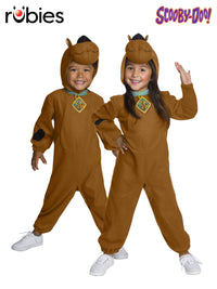 SCOOBY DOO DELUXE COSTUME WITH LENTICULAR BADGE, CHILD - TODDLER - Front