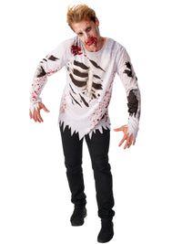 ZOMBIE COSTUME TOP, ADULT - Back