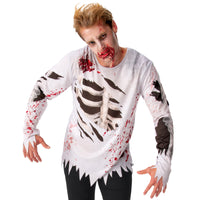 ZOMBIE COSTUME TOP, ADULT - Front