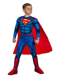 SUPERMAN DELUXE COSTUME - SIZE 6-8 - Back