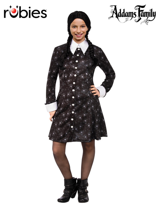 WEDNESDAY ADDAMS COSTUME, CHILD - Front