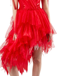 HARLEY QUINN RED DRESS COSTUME, ADULT - Side