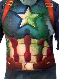 CAPTAIN AMERICA 'WHAT IF?' ZOMBIE DELUXE COSTUME, ADULT - Side