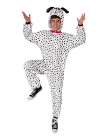 DALMATIAN FURRY ONESIE COSTUME, ADULT - Back