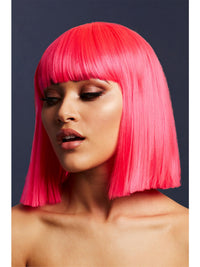FEVER LOLA WIG, ADULT - Neon Lime