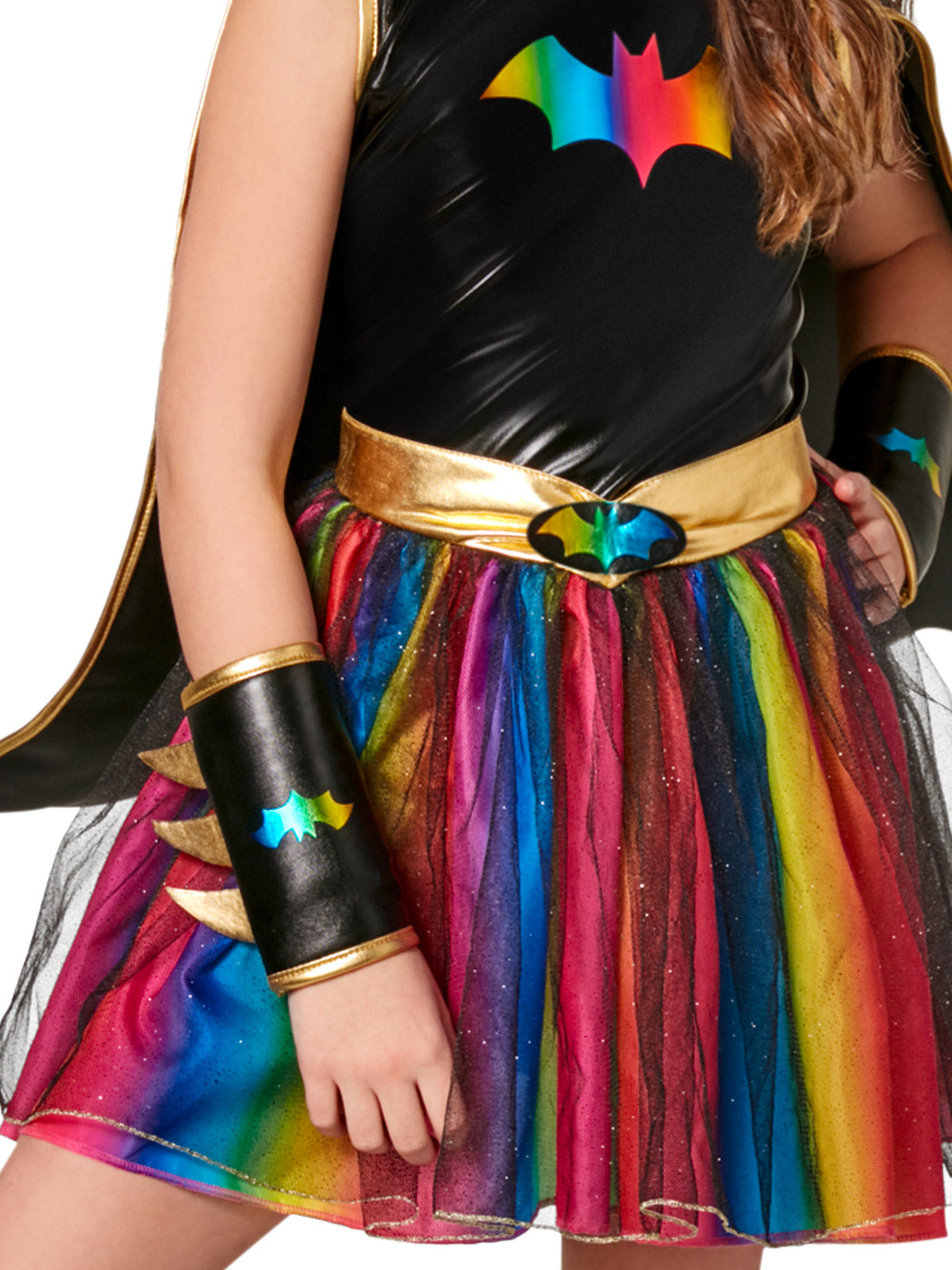 BATGIRL DELUXE RAINBOW TUTU COSTUME, CHILD - Side