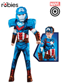 CAPTAIN AMERICA MECHSTRIKE DELUXE COSTUME, CHILD - Front