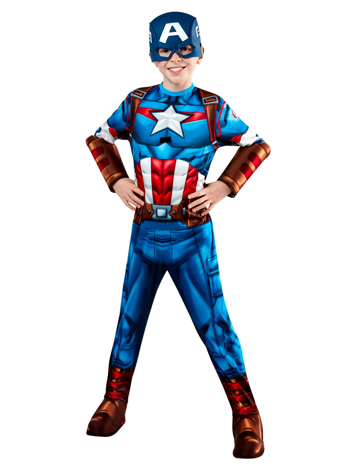 CAPTAIN AMERICA MECHSTRIKE DELUXE COSTUME, CHILD - Side