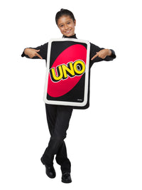 UNO DRAW FOUR CARD TABARD COSTUME, CHILD - ONE SIZE - Side