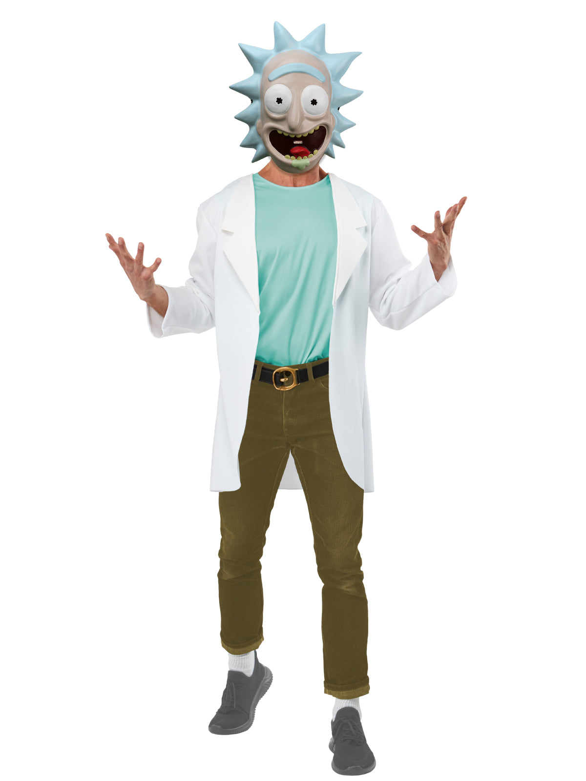 RICK FROM RICK AND MORTY COSTUME, ADULT - Side