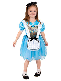ALICE IN WONDERLAND PREMIUM LENTICULAR COSTUME, CHILD - 4-6 YRS - Front