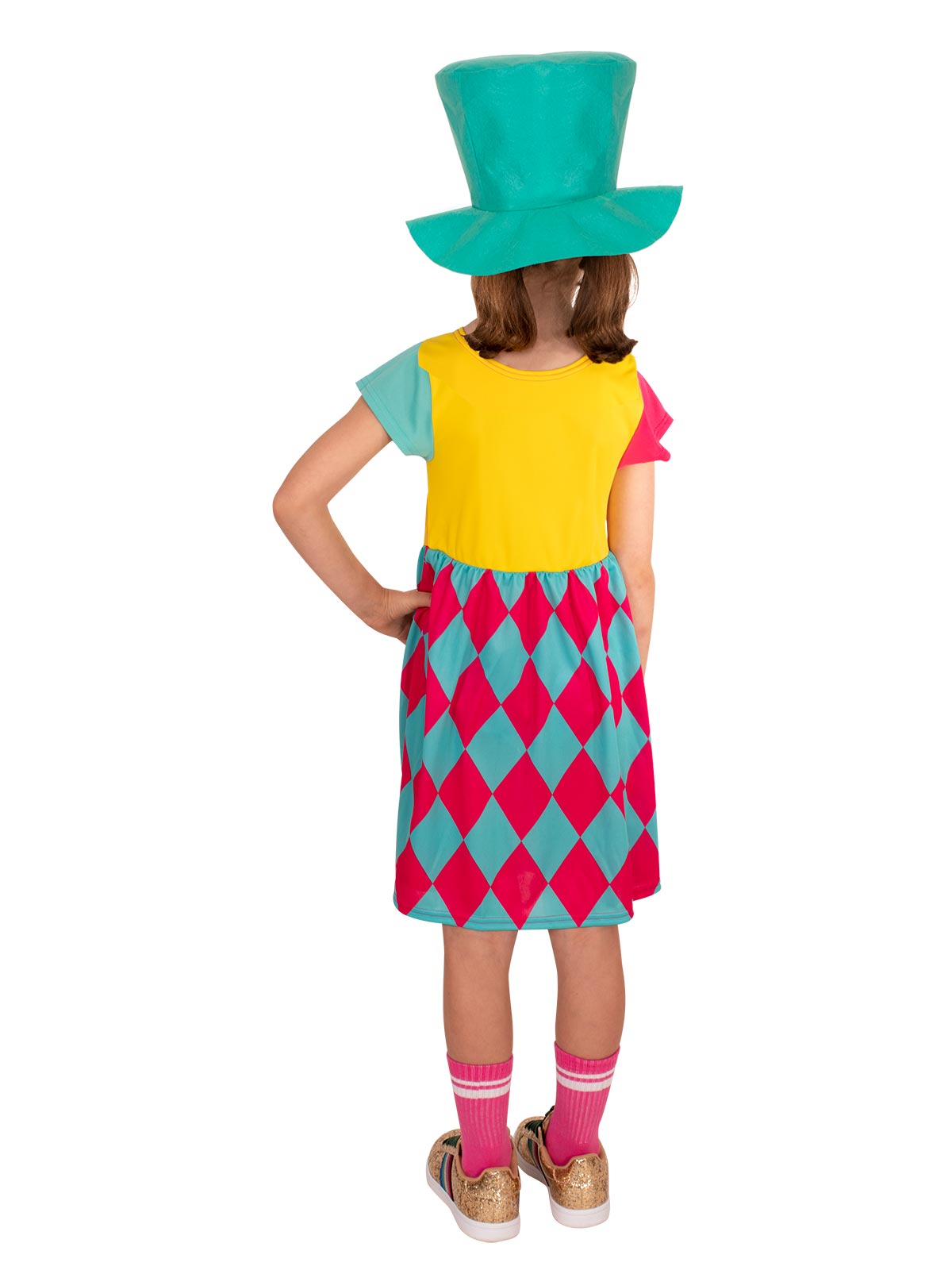MAD HATTER GIRLS COSTUME, CHILD - 4-6 YRS - Back