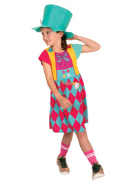 MAD HATTER GIRLS COSTUME, CHILD - 4-6 YRS - Side