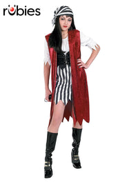 PIRATE QUEEN COSTUME, ADULT - STD - Front