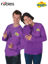 THE WIGGLES PURPLE COSTUME TOP, ADULT - Front