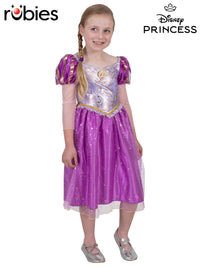 RAPUNZEL SPARKLE DELUXE COSTUME, CHILD - Front