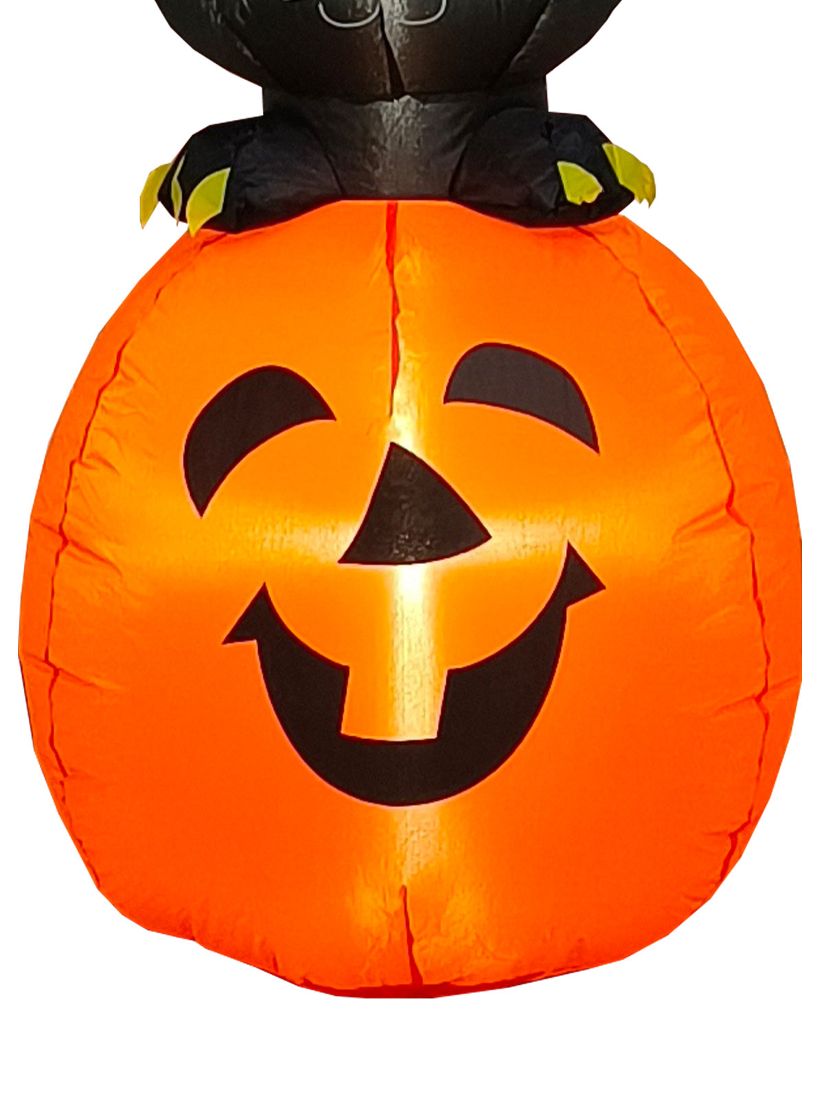 BLACK CAT ON PUMPKIN INFLATABLE - 4FT TALL - Back
