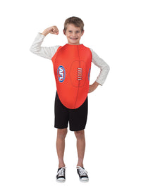 AFL FOOTY TABARD COSTUME, CHILD - ONE SIZE - Side