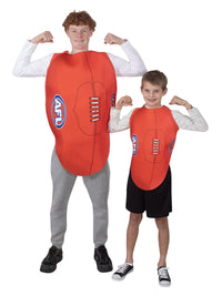 AFL FOOTY TABARD COSTUME, ADULT - ONE SIZE - Side