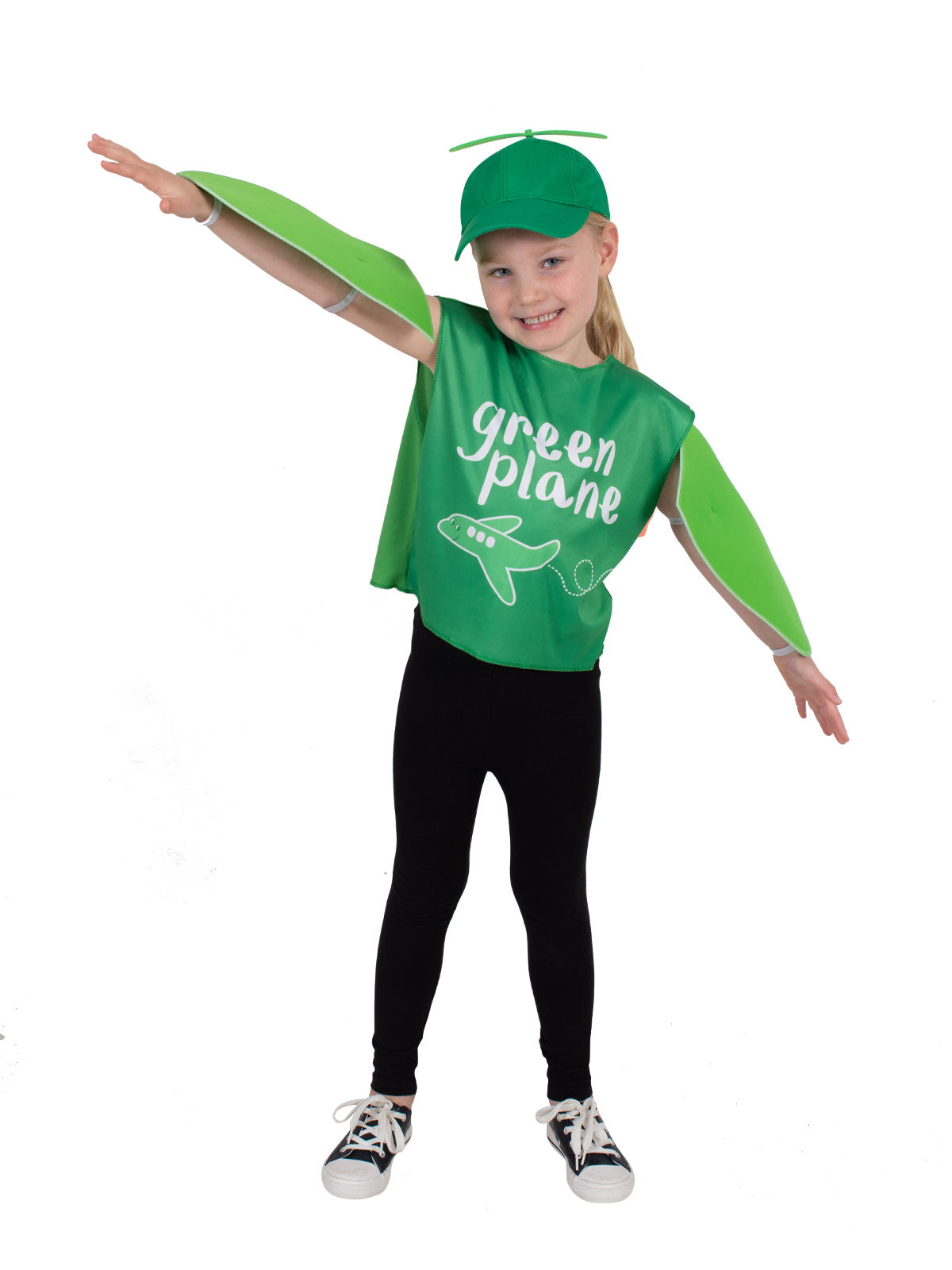 EMMA MEMMA GREEN PLANES COSTUME, CHILD - Back