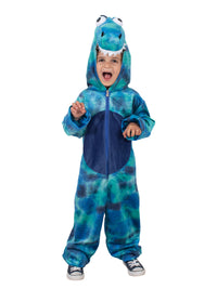 ROARIN' REX BLUE DINOSAUR COSTUME, CHILD - Back