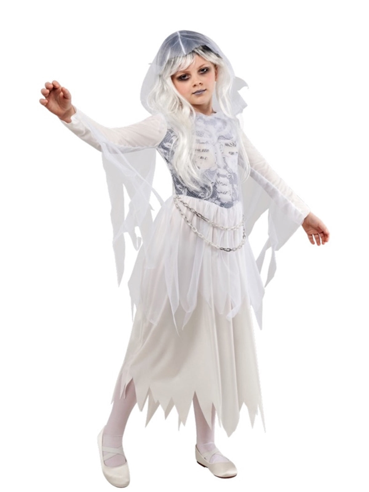 GHOSTLY GIRL COSTUME, CHILD - Back