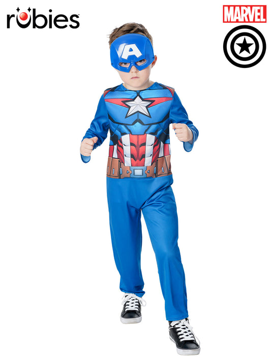 CAPTAIN AMERICA COSTUME - SIZE 3-5 - Front
