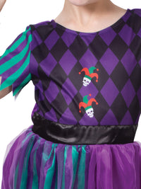 HARLEQUIN JESTER COSTUME, CHILD - Back