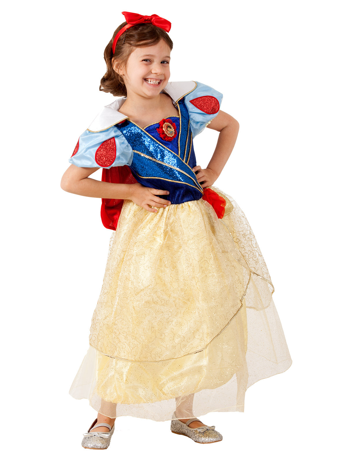 SNOW WHITE GLITTER &amp; GLOW PREMIUM COSTUME, CHILD - 4-6 YRS - Back