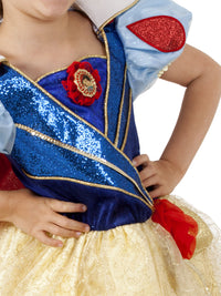 SNOW WHITE GLITTER &amp; GLOW PREMIUM COSTUME, CHILD - 4-6 YRS - Side