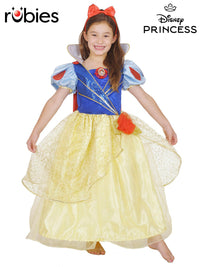 SNOW WHITE GLITTER &amp; GLOW PREMIUM COSTUME, CHILD - 4-6 YRS - Front