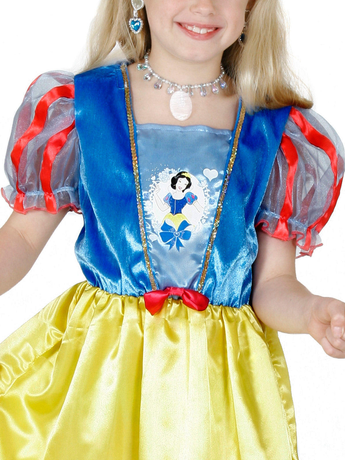 SNOW WHITE GLITTER CLASSIC COSTUME, CHILD - 6-8 YRS - Back