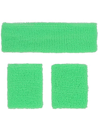 80S NEON SWEATBANDS, GREEN - Back