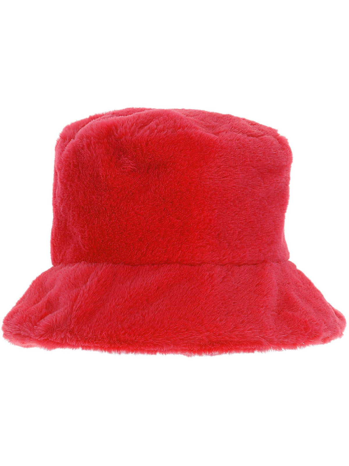 90S RED FUR BUCKET HAT, ADULT - Back