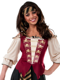 PIRATE LADY COSTUME, ADULT - Back