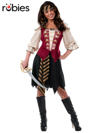 PIRATE LADY COSTUME, ADULT - Front