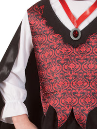 VAMPIRE DELUXE COSTUME, TWEEN - 9-12 YRS - Side