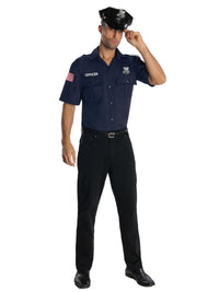 POLICE OFFICER COSTUME, ADULT - Back