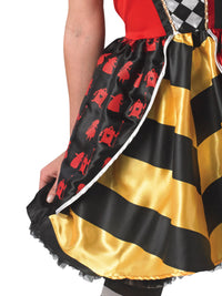 RED QUEEN OF HEARTS DELUXE COSTUME, ADULT - Side