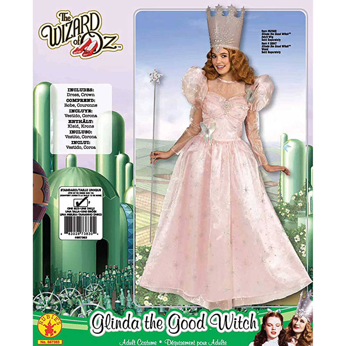 GLINDA THE GOOD WITCH DELUXE COSTUME, ADULT - XL - Packaging