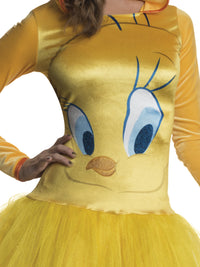TWEETY HOODED TUTU DRESS, ADULT - Side