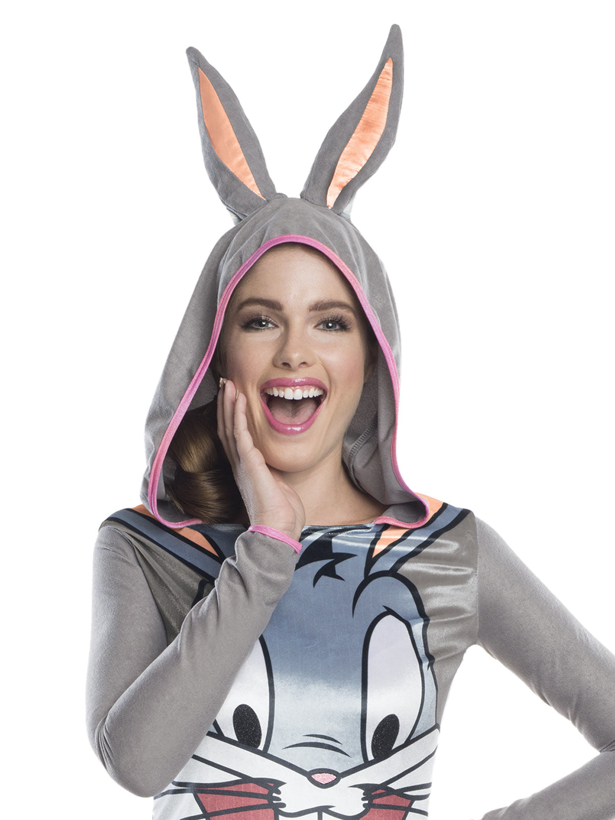 BUGS BUNNY HOODED TUTU DRESS, ADULT - Back