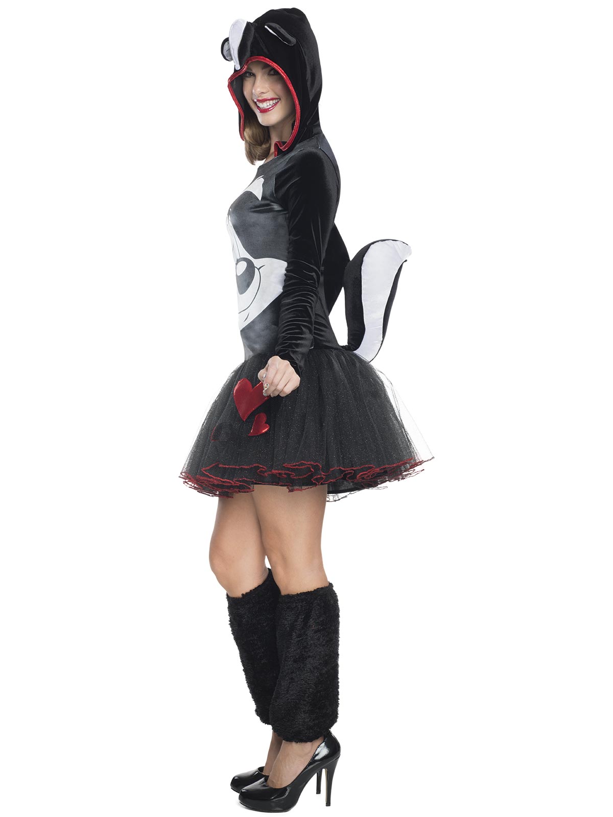 PEPE LE PEW HOODED TUTU DRESS, ADULT - Back