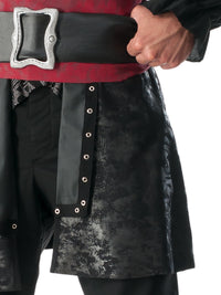 BLACK BEARD DELUXE COSTUME, ADULT - STD - Side