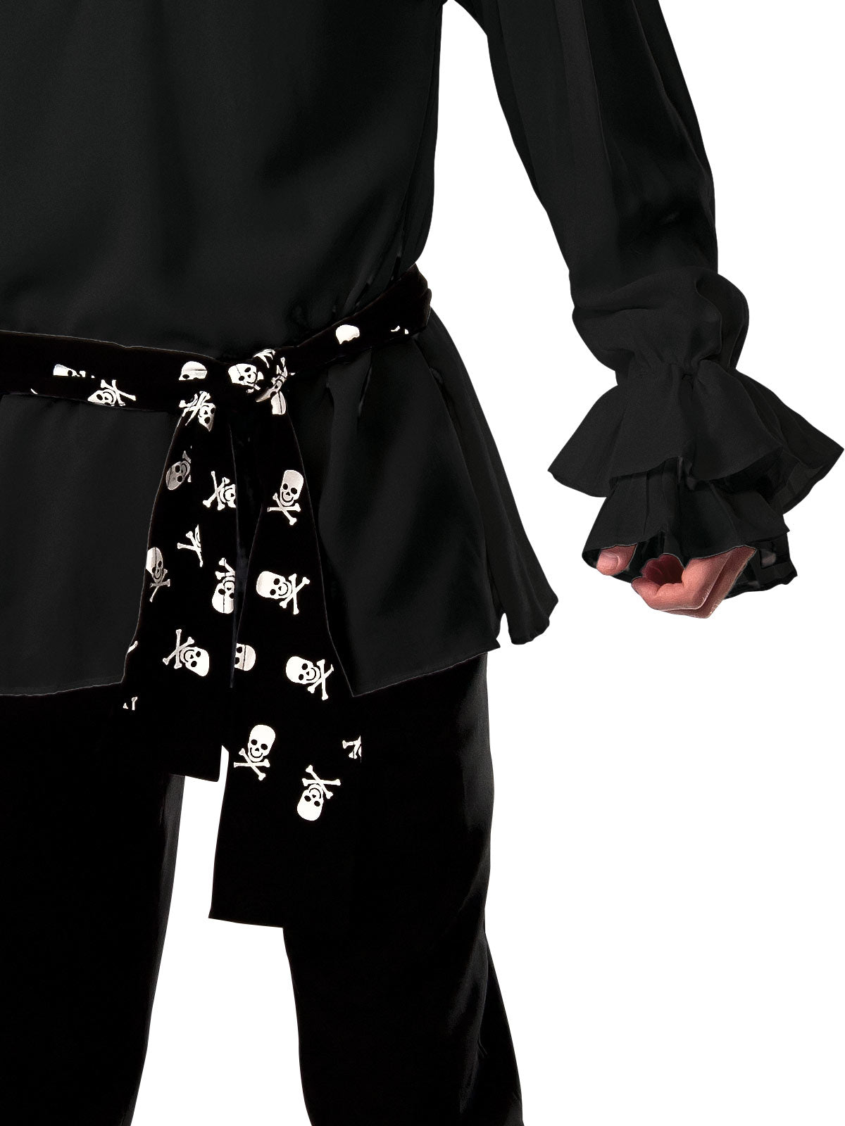 COTTON PIRATE SHIRT BLACK, ADULT - Side